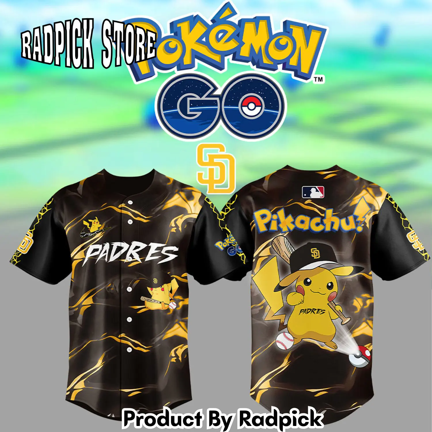 Radpick san diego padres x pokmon go v3 baseball jersey rp127154